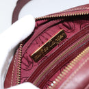 CARTIER Must Line Shoulder Bag Leather Bordeaux Gold Auth BA9209-11