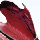 CARTIER Must Line Shoulder Bag Leather Bordeaux Gold Auth BA9209-21