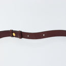 CARTIER Must Line Shoulder Bag Leather Bordeaux Gold Auth BA9209-8