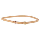 LOUIS VUITTON Belt Leather 38.2"" Beige LV Auth BA9210-1