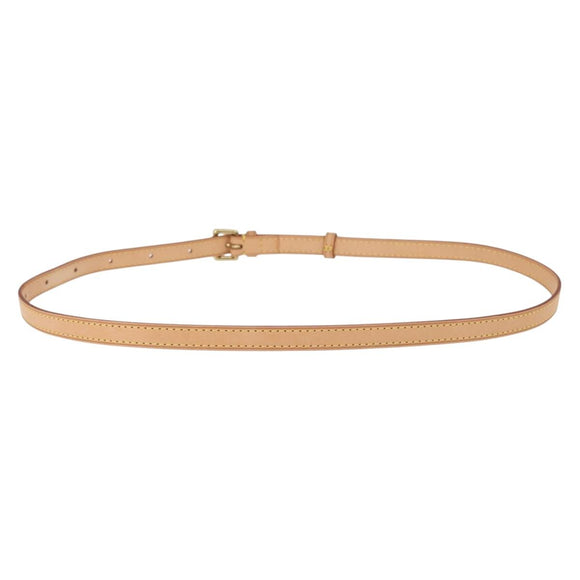 LOUIS VUITTON Belt Leather 38.2"" Beige LV Auth BA9210