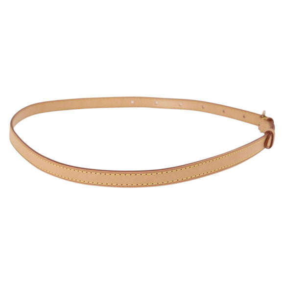 LOUIS VUITTON Belt Leather 38.2"" Beige LV Auth BA9210