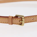 LOUIS VUITTON Belt Leather 38.2"" Beige LV Auth BA9210-5