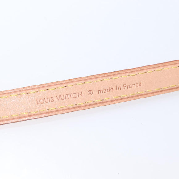 LOUIS VUITTON Belt Leather 38.2"" Beige LV Auth BA9210