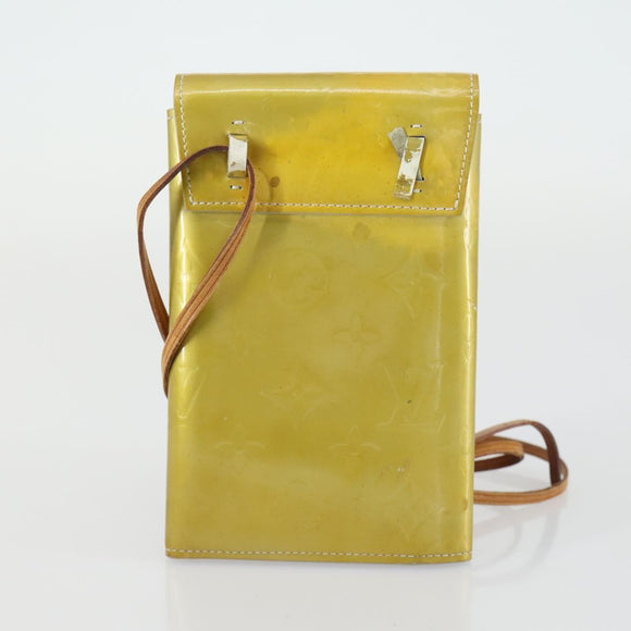 LOUIS VUITTON Monogram Vernis Epi Pouch 3 Set Yellow Beige LV Auth BA9212