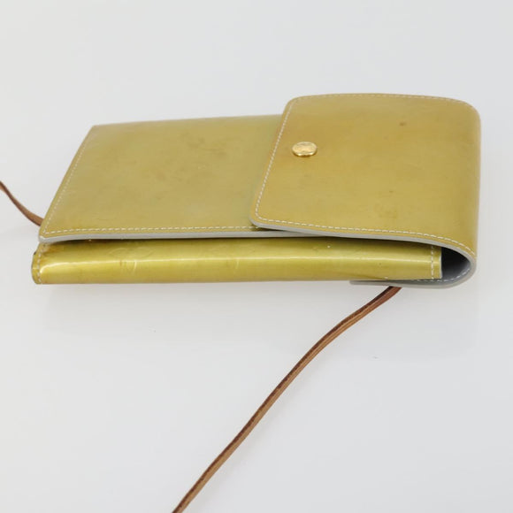 LOUIS VUITTON Monogram Vernis Epi Pouch 3 Set Yellow Beige LV Auth BA9212