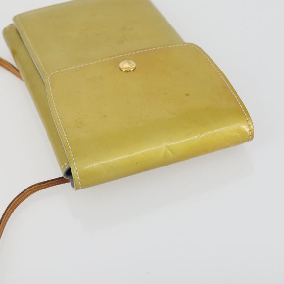 LOUIS VUITTON Monogram Vernis Epi Pouch 3 Set Yellow Beige LV Auth BA9212