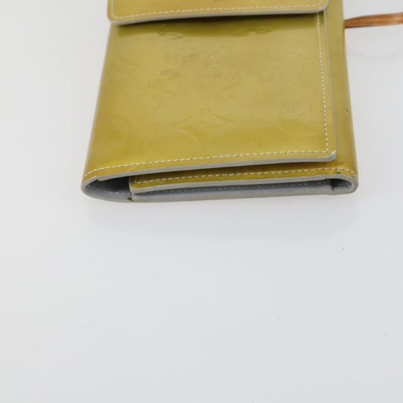 LOUIS VUITTON Monogram Vernis Epi Pouch 3 Set Yellow Beige LV Auth BA9212