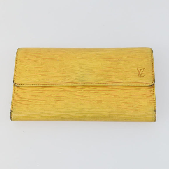 LOUIS VUITTON Monogram Vernis Epi Pouch 3 Set Yellow Beige LV Auth BA9212