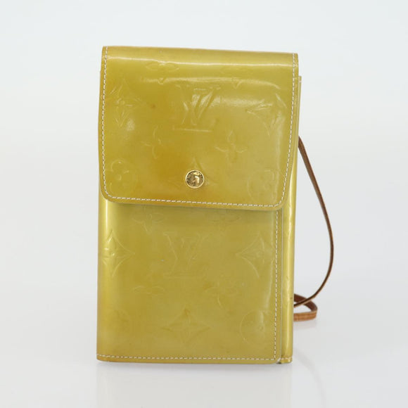 LOUIS VUITTON Monogram Vernis Epi Pouch 3 Set Yellow Beige LV Auth BA9212