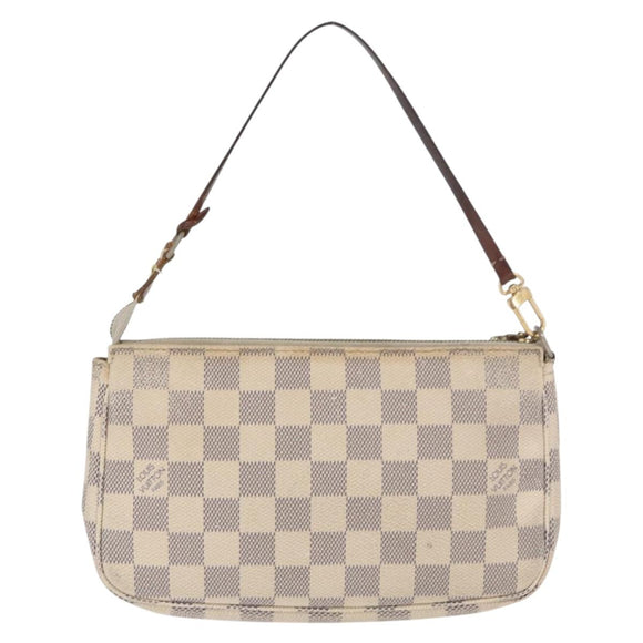 LOUIS VUITTON Damier Azur Pochette Accessoires Pouch N51986 LV Auth BA9215