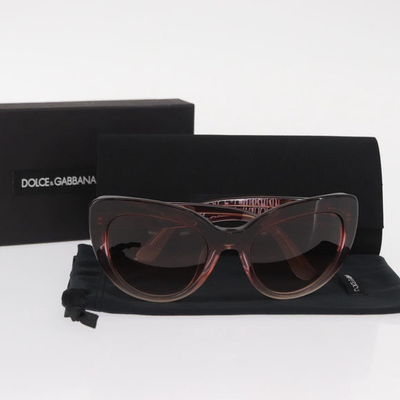 DOLCE&GABBANA Sunglasses plastic Brown Auth BA9216