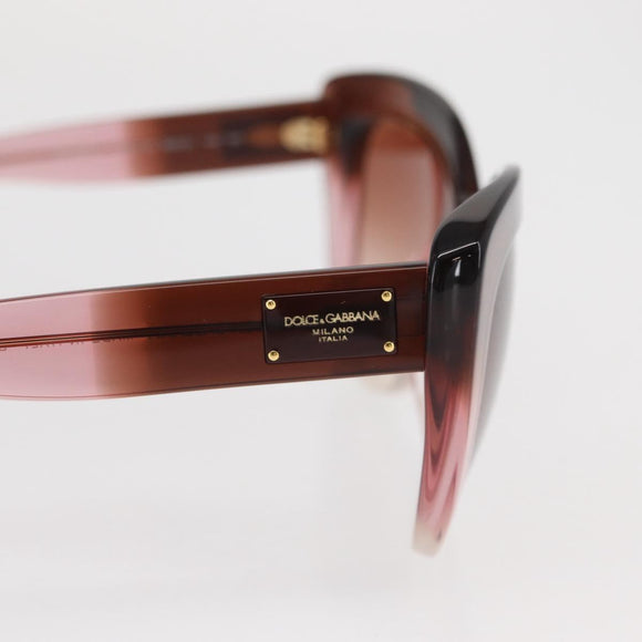 DOLCE&GABBANA Sunglasses plastic Brown Auth BA9216