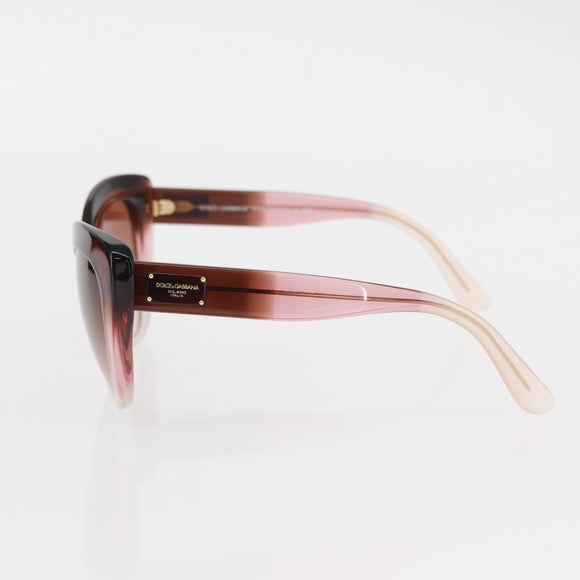 DOLCE&GABBANA Sunglasses plastic Brown Auth BA9216