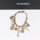 CHANEL COCO Mark Bracelet metal Gold CC Auth BA9218SAM-12