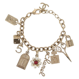 CHANEL COCO Mark Bracelet metal Gold CC Auth BA9218SAM - 0