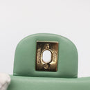 CHANEL Chain Mini Matelasse 16 Bag Lamb Skin LIme Green Gold CC Auth BA9219SAV-20