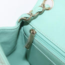 CHANEL Chain Mini Matelasse 16 Bag Lamb Skin LIme Green Gold CC Auth BA9219SAV-25