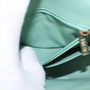 CHANEL Chain Mini Matelasse 16 Bag Lamb Skin LIme Green Gold CC Auth BA9219SAV-26