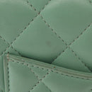 CHANEL Chain Mini Matelasse 16 Bag Lamb Skin LIme Green Gold CC Auth BA9219SAV-4