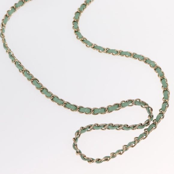CHANEL Chain Mini Matelasse 16 Bag Lamb Skin LIme Green Gold CC Auth BA9219SAV