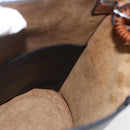 LOEWE Gate Baguette Shoulder Bag Leather 2way Black Silver Auth BA9223V-18