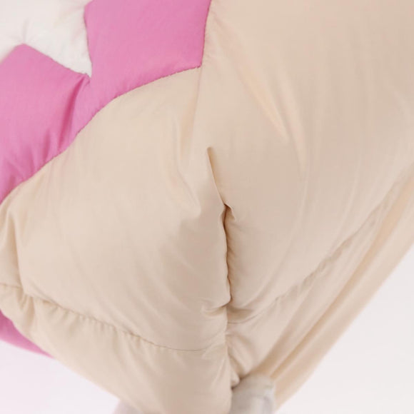 Miu Miu Padded Nylon Tote Bag Nylon Leather Pink Auth BA9224AM