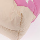 Miu Miu Padded Nylon Tote Bag Nylon Leather Pink Auth BA9224AM-16