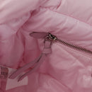 Miu Miu Padded Nylon Tote Bag Nylon Leather Pink Auth BA9224AM-20