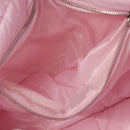 Miu Miu Padded Nylon Tote Bag Nylon Leather Pink Auth BA9224AM-21