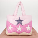 Miu Miu Padded Nylon Tote Bag Nylon Leather Pink Auth BA9224AM-12