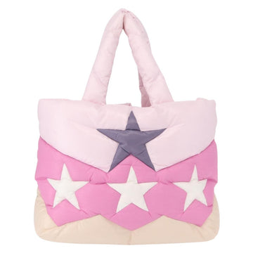 Miu Miu Padded Nylon Tote Bag Nylon Leather Pink Auth BA9224AM - 0