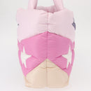 Miu Miu Padded Nylon Tote Bag Nylon Leather Pink Auth BA9224AM-3