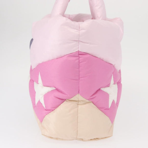 Miu Miu Padded Nylon Tote Bag Nylon Leather Pink Auth BA9224AM