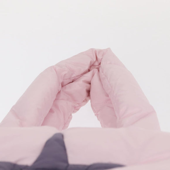 Miu Miu Padded Nylon Tote Bag Nylon Leather Pink Auth BA9224AM