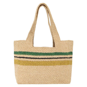 LOEWE Hand Bag Raffia 2way Beige Gold Auth BA9225V - 0