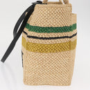 LOEWE Handtas Raffia 2way Beige Goud Auth BA9225V-3