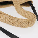 LOEWE Handtas Raffia 2way Beige Goud Auth BA9225V-7