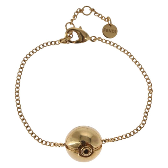 FENDI Pokemon x Fragment Pokemon Ball Bracelet metal Gold Tone Auth BA9231SAM