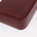 BURBERRY Shoulder Bag Leather Bordeaux Gold Auth BA9233-15