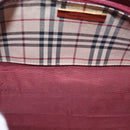 BURBERRY Shoulder Bag Leather Bordeaux Gold Auth BA9233-11