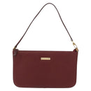 BURBERRY Shoulder Bag Leather Bordeaux Gold Auth BA9233-13