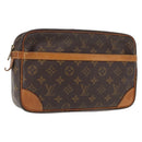 LOUIS VUITTON Monogram Compiegne 28 Clutch Bag M51845 LV Auth BA9237-1