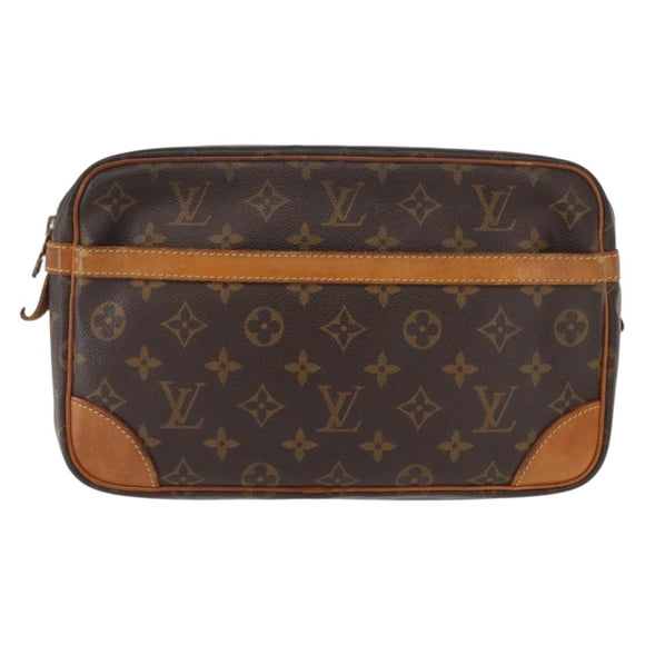 LOUIS VUITTON Monogram Compiegne 28 Clutch Bag M51845 LV Auth BA9237