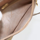 GUCCI Web Sherry Line Shoulder Bag Canvas Beige Gold Auth BA9238-21