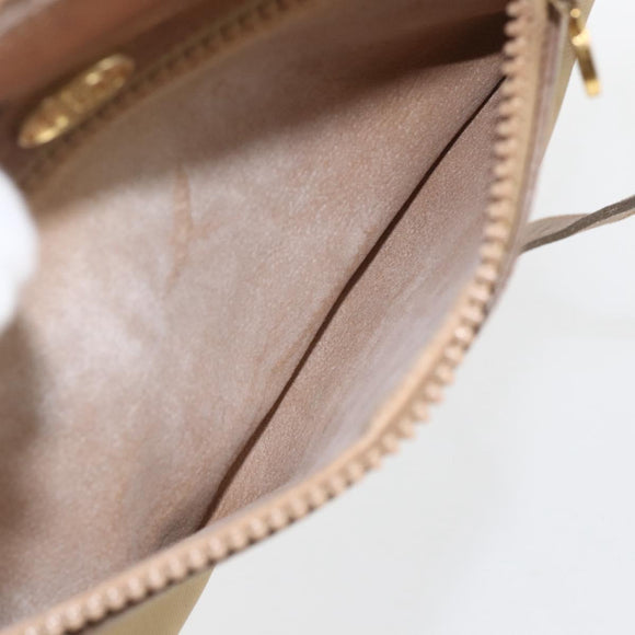 GUCCI Web Sherry Line Shoulder Bag Canvas Beige Gold Auth BA9238