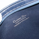 Christian Dior Trotter Canvas Shoulder Bag Navy Gold Auth BA9239-16