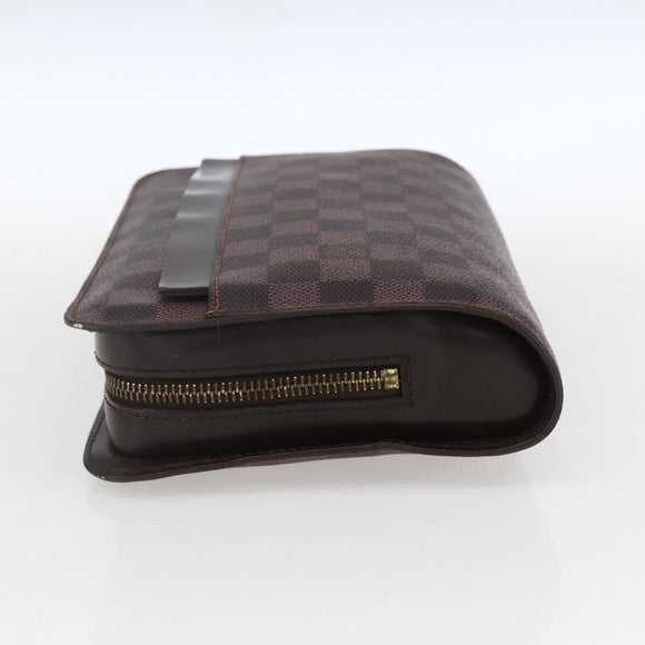 LOUIS VUITTON Damier Ebene Saint Louis Clutch Bag N51993 LV Auth BA9242