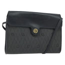 Christian Dior Honeycomb Canvas Chain Shoulder Bag PVC Black Gold Auth BA9243-1
