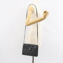 Christian Dior Honeycomb Canvas Chain Shoulder Bag PVC Black Gold Auth BA9243-21